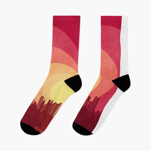 Item preview, Toronto Canada Skyline Hearts Red Yellow designed and sold by ArtPrints.
