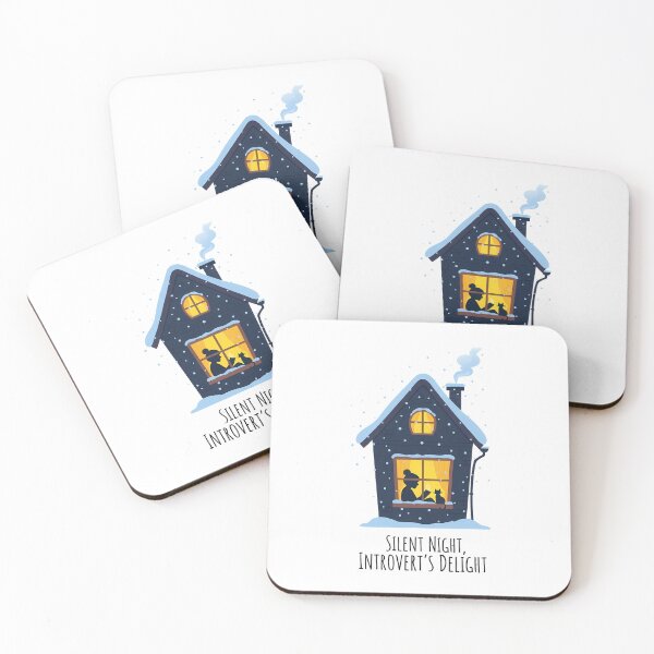 Item preview, Silent Night Introvert's Delight Cozy Christmas Sticker designed and sold by Basferr..