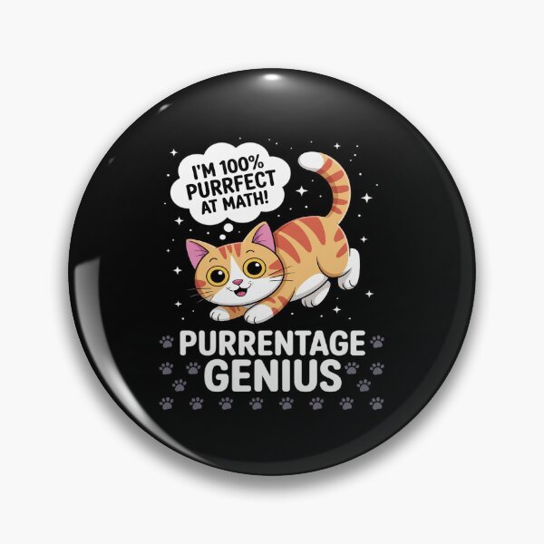 Item preview, Cute Math Cat Purrcentage Genius Funny Pun designed and sold by LeeEvans222.