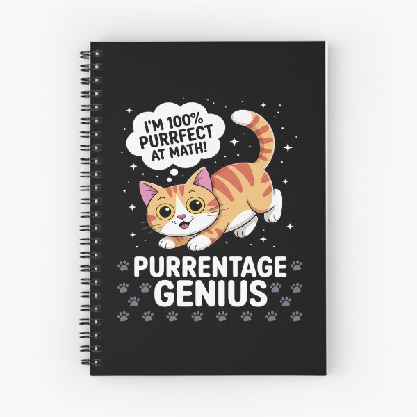 Item preview, Cute Math Cat Purrcentage Genius Funny Pun designed and sold by LeeEvans222.