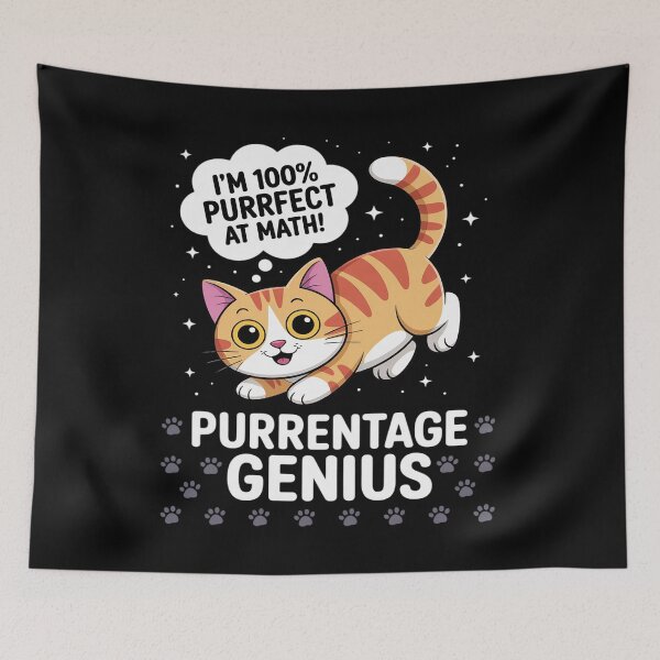 Item preview, Cute Math Cat Purrcentage Genius Funny Pun designed and sold by LeeEvans222.