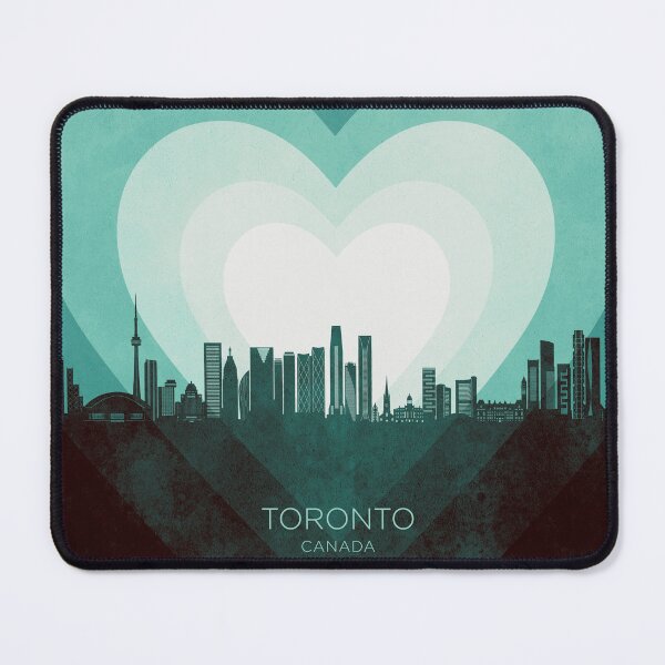 Item preview, Toronto Canada Skyline Hearts Teal designed and sold by ArtPrints.