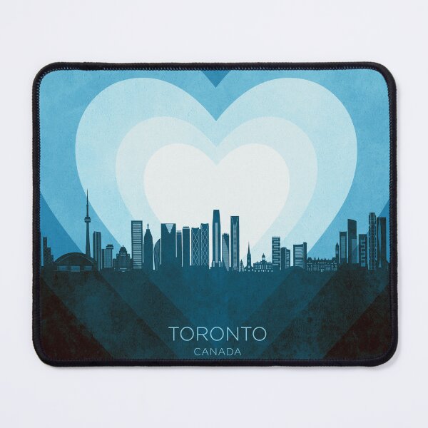 Item preview, Toronto Canada Skyline Hearts Blue designed and sold by ArtPrints.