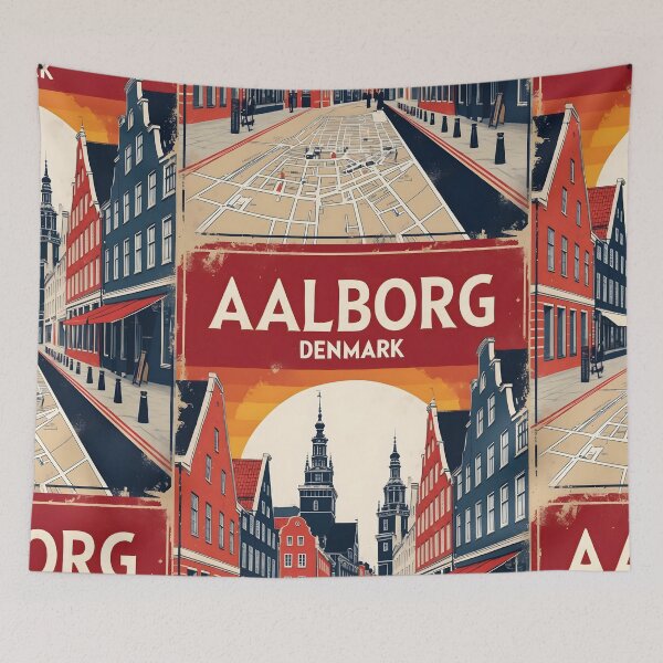 Item preview, Aalborg Denmark 1950s Vintage Travel Tourism designed and sold by TravelersGems.