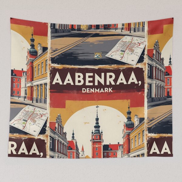 Item preview, Aabenraa Denmark 1950s Vintage Travel Tourism designed and sold by TravelersGems.