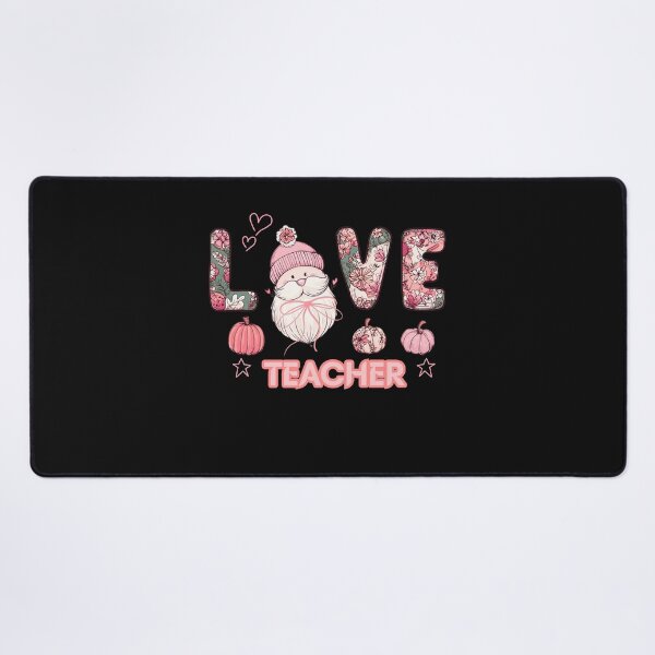 Item preview, Love Teacher Pink Christmas 2025 Cute Floral Gnome Holiday T-Shirt designed and sold by DigitalArtByNow.