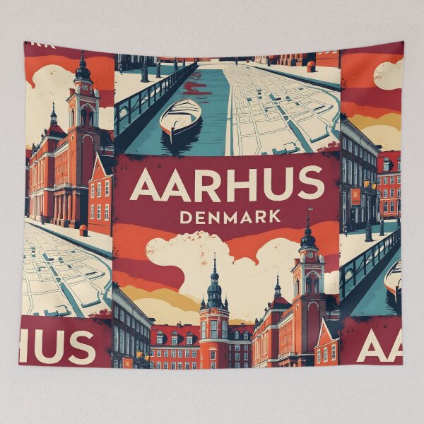 Item preview, Aarhus Denmark 1950s Vintage Travel Tourism designed and sold by TravelersGems.