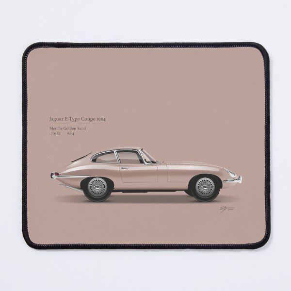 Item preview, 1964 E-Type Coupe, Metallic Golden Sand. designed and sold by Tunstall Illustration.