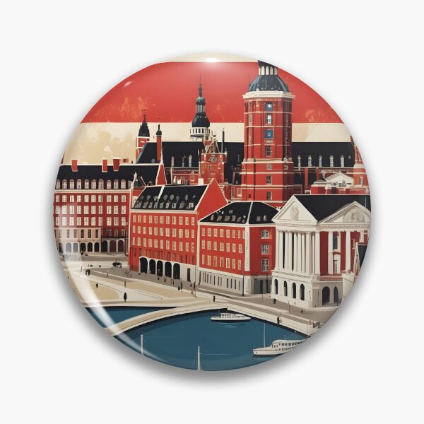Item preview, Copenhagen Denmark 1950s Vintage Travel Tourism designed and sold by TravelersGems.