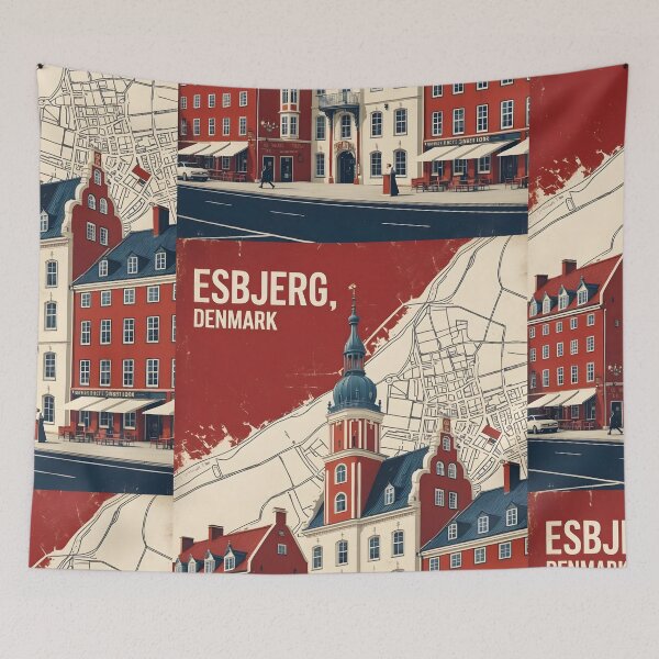 Item preview, Esbjerg Denmark 1950s Vintage Travel Tourism designed and sold by TravelersGems.
