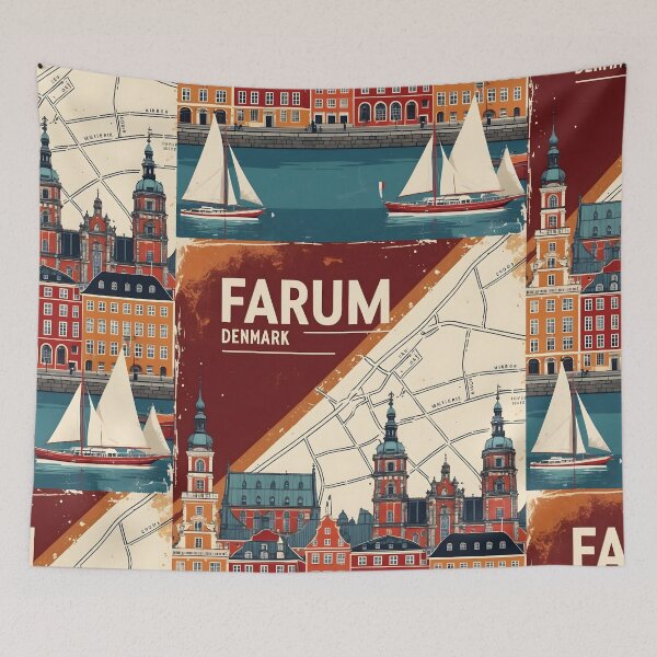 Item preview, Farum Denmark 1950s Vintage Travel Tourism designed and sold by TravelersGems.
