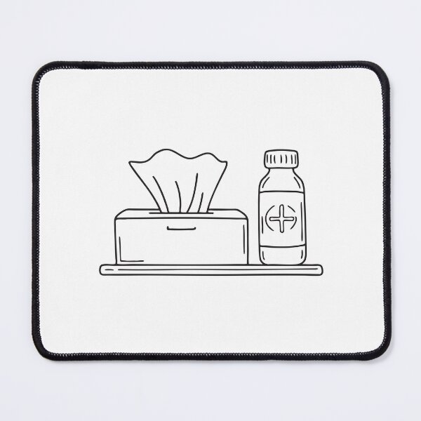 Item preview, A tissue box beside a medicine bottle on a bedside table designed and sold by rasagamastore.