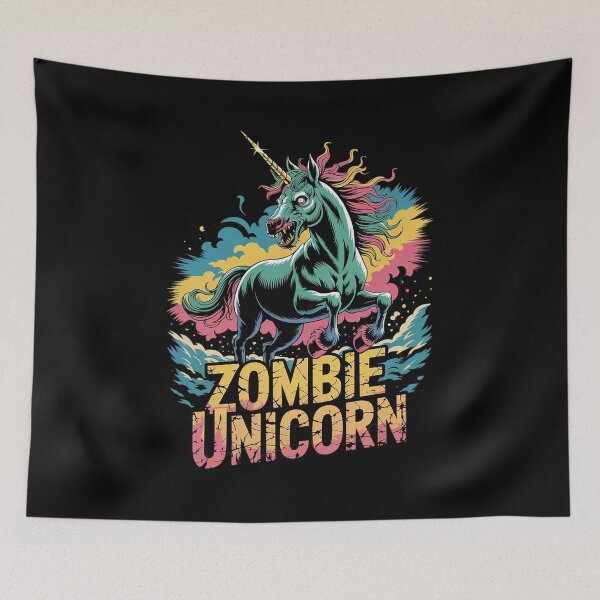 Item preview, Zombie Skeleton Dabbing Unicorn Halloween  designed and sold by HuValverdeArt.
