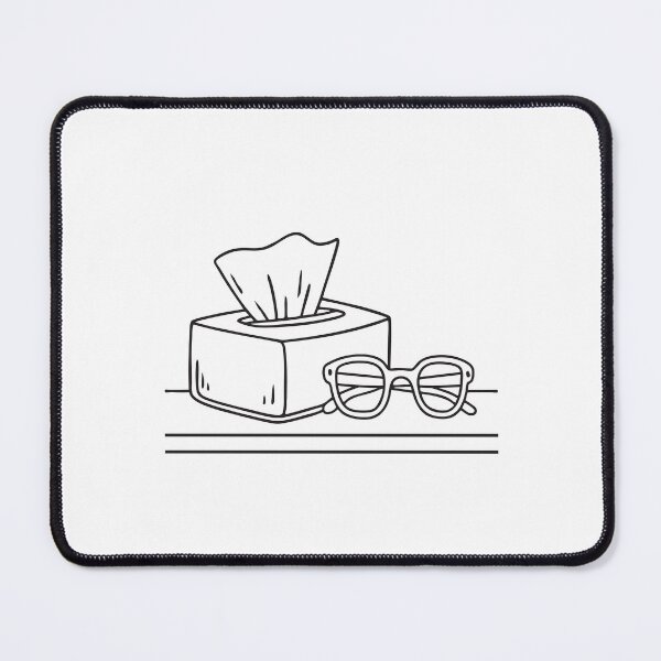 Item preview, A tissue box beside a pair of glasses on a nightstand table designed and sold by rasagamastore.