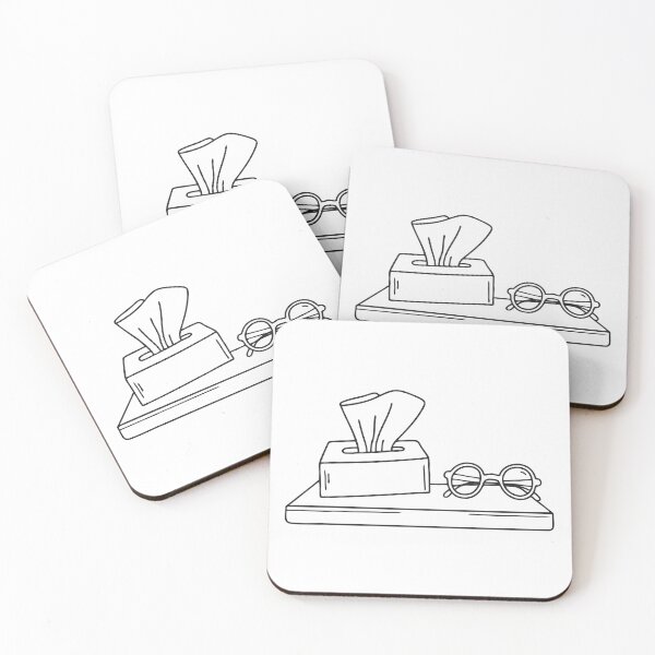 Item preview, A tissue box beside a pair of glasses on a nightstand designed and sold by rasagamastore.