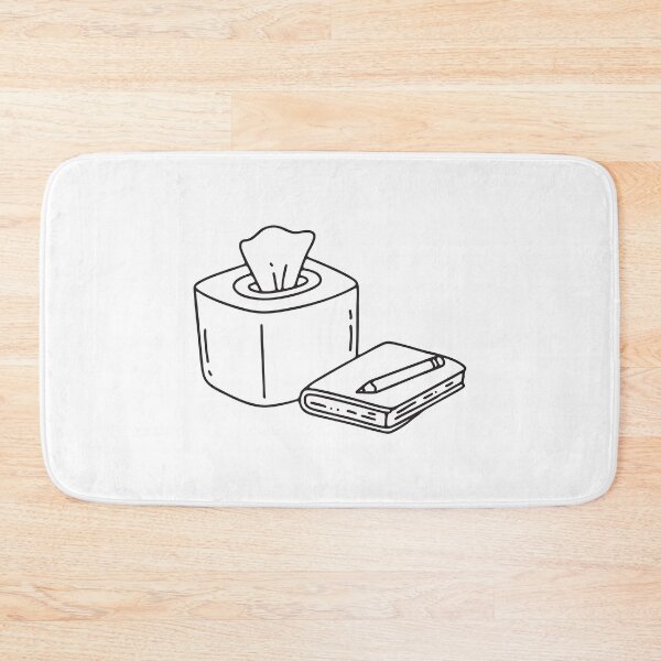 Item preview, A tissue box beside a pencil and sketchbook designed and sold by rasagamastore.