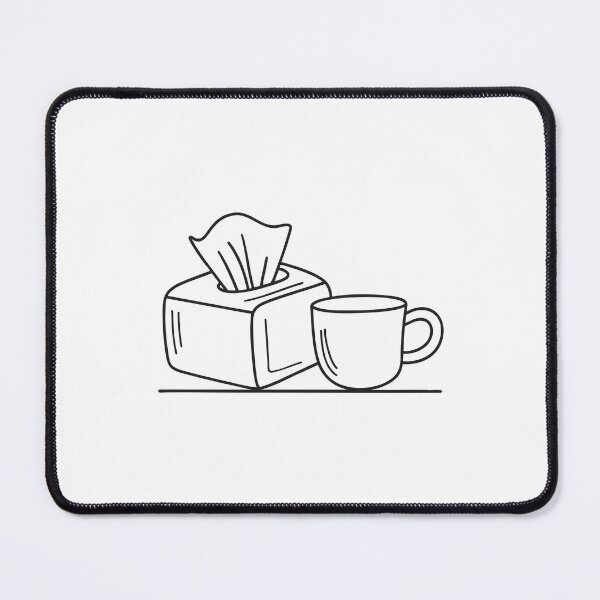 Item preview, A tissue box crumpled beside a used teacup on a desk designed and sold by rasagamastore.
