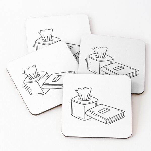 Item preview, A tissue box laying near a diary designed and sold by rasagamastore.