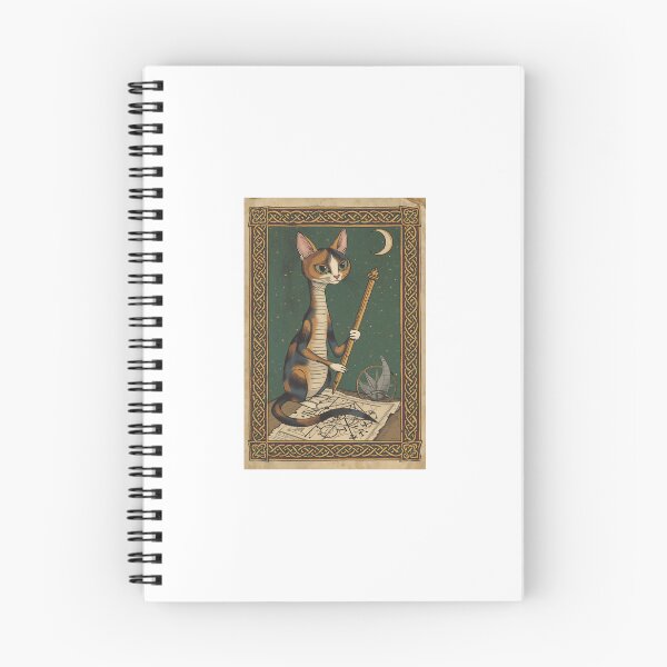 Item preview, Calico Cat Compass and Ruler Medieval Art designed and sold by PictorialWhimsy.