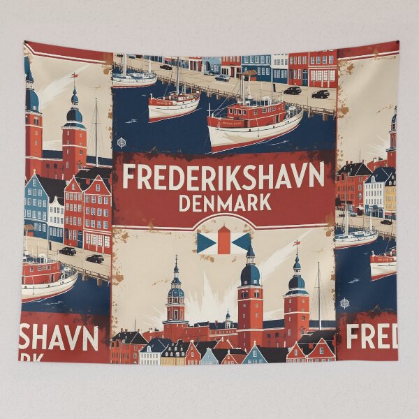 Item preview, Frederikshavn Denmark 1950s Vintage Travel Tourism designed and sold by TravelersGems.