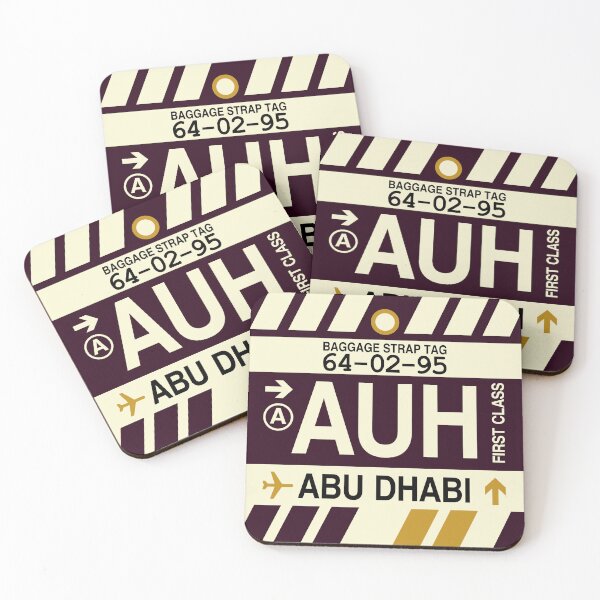 Item preview, AUH Abu Dhabi • Airport Code Art • Jet Age Design designed and sold by YHMDesigns.