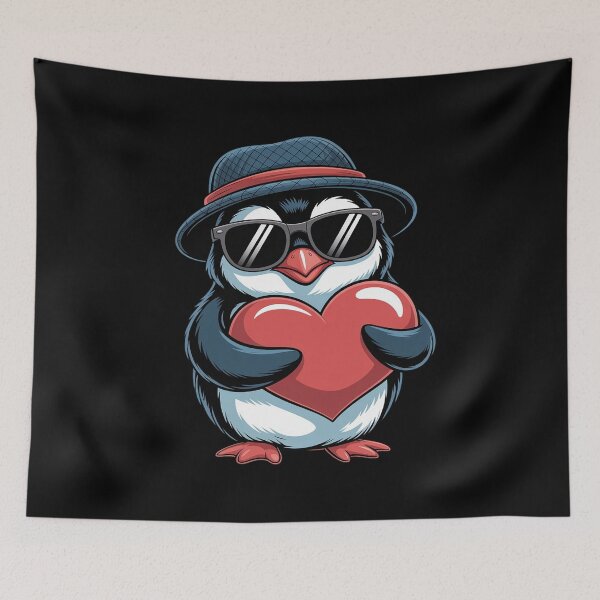 Item preview, Cute Penguin Heart Valentines Day Penguin Hugging Heart designed and sold by LeeEvans222.