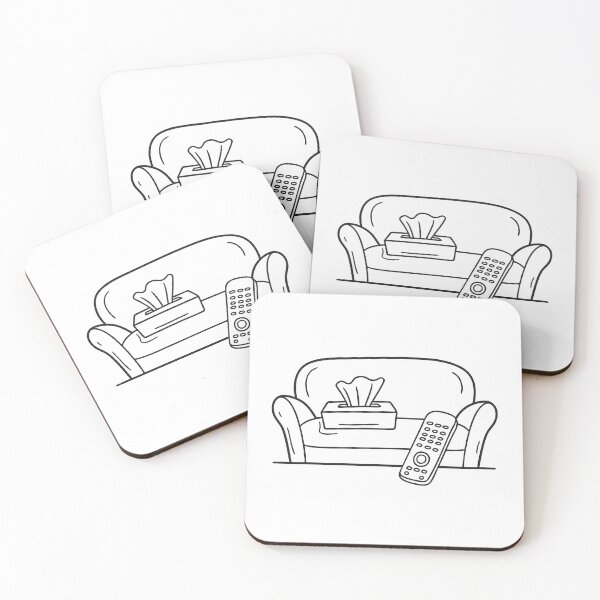 Item preview, A tissue box near a remote control on a couch designed and sold by rasagamastore.