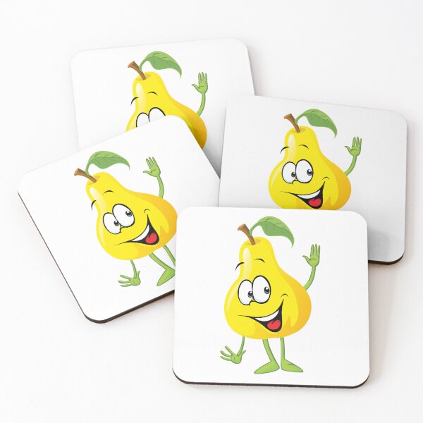 Item preview, Happy Pear Cartoon Character – Cute Fruit Illustration designed and sold by dnyl.