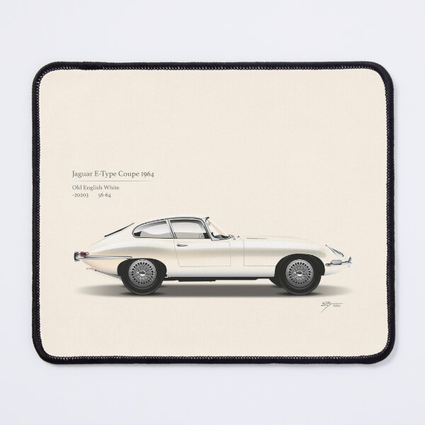 Item preview, 1964 E-Type Coupe, English White. designed and sold by Tunstall Illustration.
