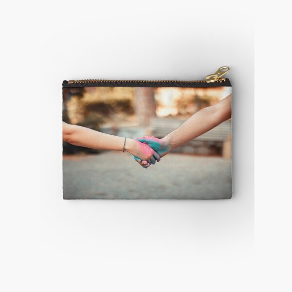 Item preview, Unity in Color: Vibrant Pink and Teal Powder Handshake designed and sold by MDB_Shop.