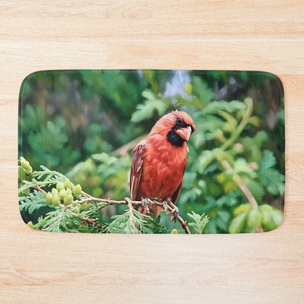 Item preview, Red Cardinal in Green Branches designed and sold by tomorrowsart.