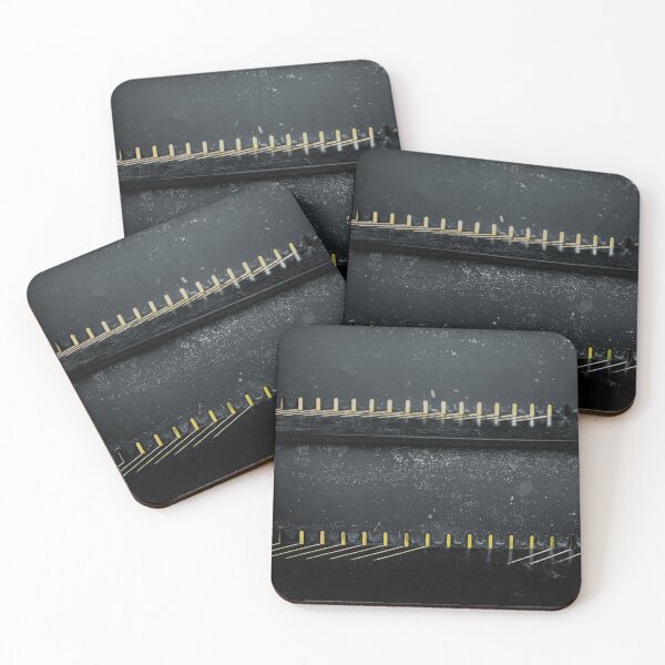 Item preview, High Contrast Industrial Grid | Yellow Pins and Dark Grunge Texture designed and sold by MDB_Shop.