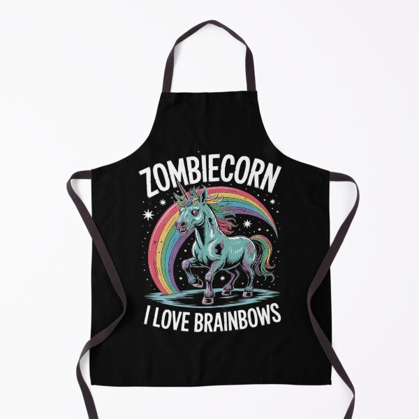 Item preview, zombiecorn I love brainbows halloween goth unicorn  designed and sold by HuValverdeArt.
