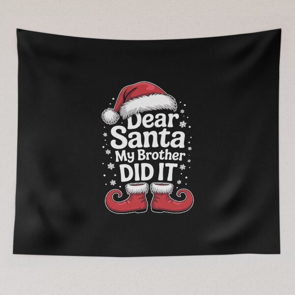 Item preview, Dear Santa My Brother Did It Sibling Christmas Santa Hat designed and sold by MicanCuteStore.