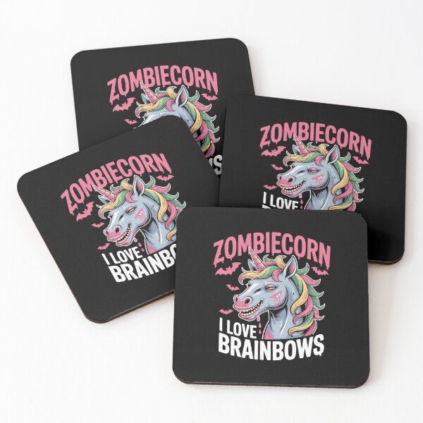 Item preview, Zombiecorn I Love Brainbows Spooky Halloween Zombie Unicorn  designed and sold by HuValverdeArt.