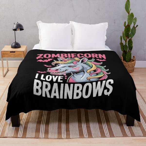 Item preview, Zombiecorn I Love Brainbows Spooky Halloween Zombie Unicorn  designed and sold by HuValverdeArt.