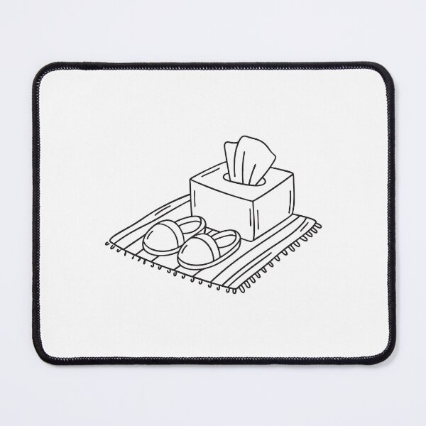 Item preview, A tissue box sitting beside slippers on a rug designed and sold by rasagamastore.