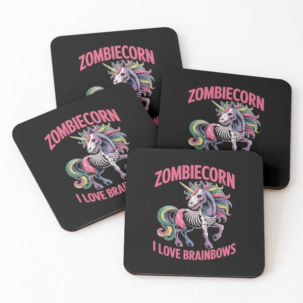 Item preview, Zombiecorn I Love Brainbows Zombie Halloween Unicorn Lovers  designed and sold by HuValverdeArt.
