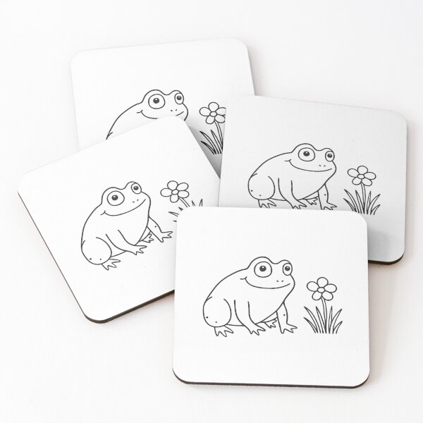 Item preview, A toad crouched beside a small flower in the grass designed and sold by rasagamastore.