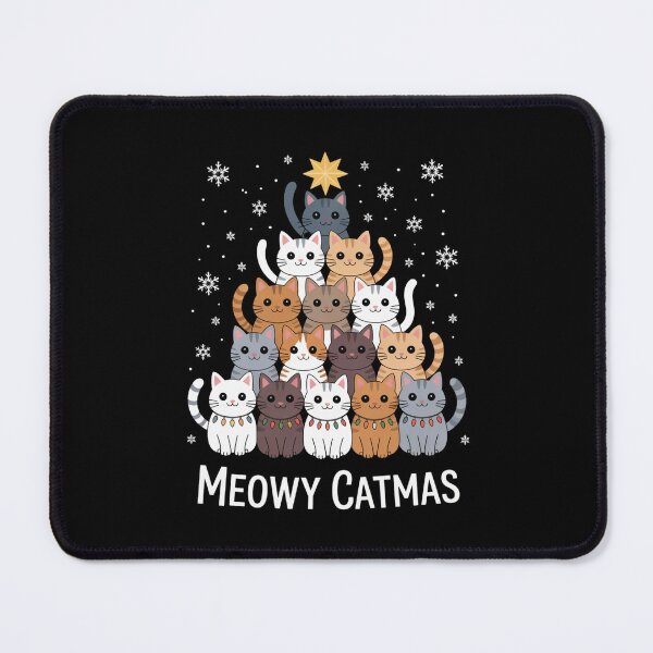 Item preview, Meowy Catmas Cat Christmas Tree Xmas Girls Boys Funny Santa designed and sold by Gogetgiggles.