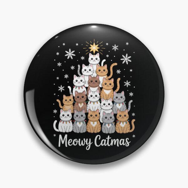 Item preview, Meowy Catmas Christmas Tree Cats Holiday Design designed and sold by Gogetgiggles.