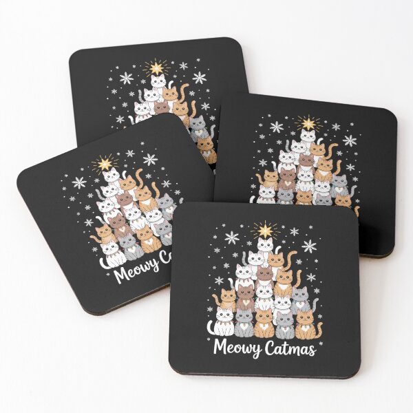 Item preview, Meowy Catmas Christmas Tree Cats Holiday Design designed and sold by Gogetgiggles.