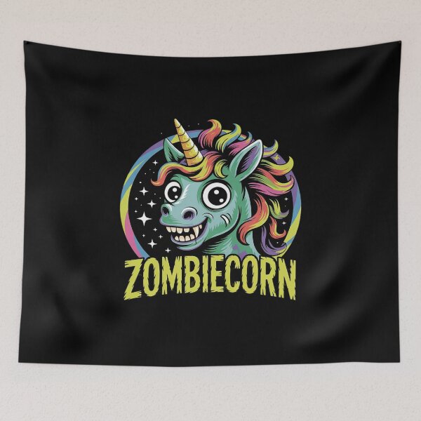 Item preview, Zombiecorn Unicorn Zombie Pastel Goth Halloween  designed and sold by HuValverdeArt.