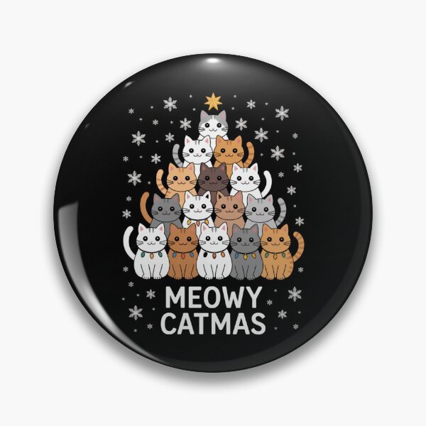 Item preview, Meowy Catmas Cat Christmas Tree Xmas Girls Boys Funny Santa designed and sold by Gogetgiggles.