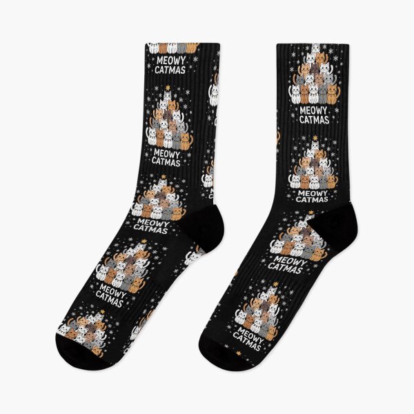 Item preview, Meowy Catmas Cat Christmas Tree Xmas Girls Boys Funny Santa designed and sold by Gogetgiggles.