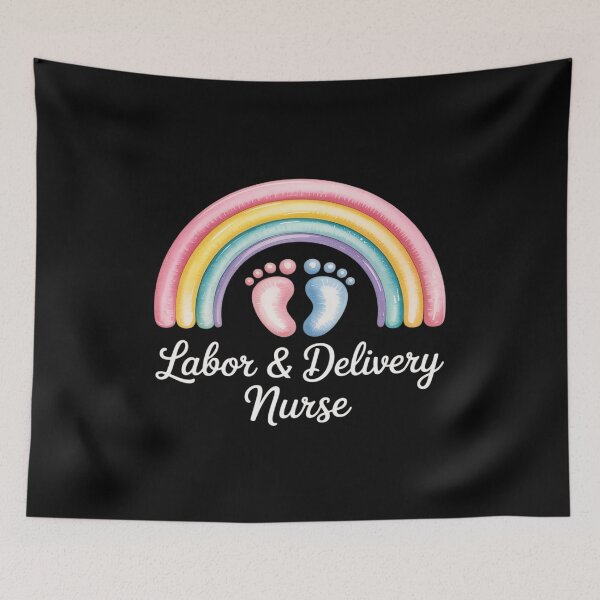 Item preview, Cute Rainbow Labor & Delivery Nurse Team, Ob Nurse RN Nurse designed and sold by LeeEvans222.