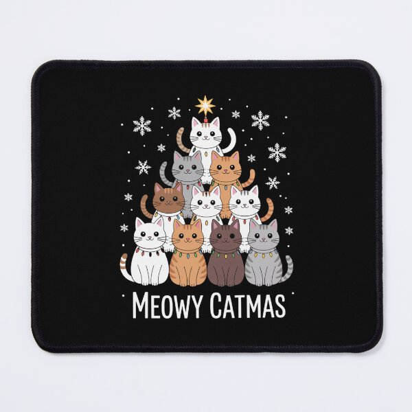 Item preview, Meowy Catmas Cat Christmas Tree Xmas Girls Boys Funny Santa designed and sold by Gogetgiggles.