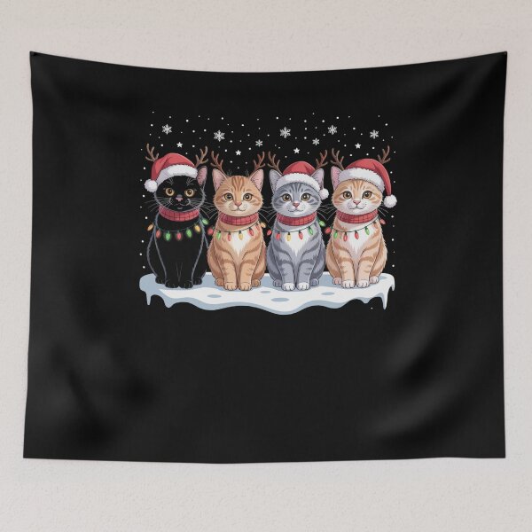 Item preview, Christmas Otters with Hats and Scarves Holiday Design designed and sold by Gogetgiggles.