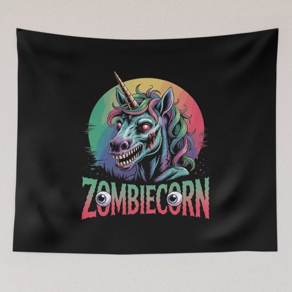 Item preview, Zombiecorn Zombie Unicorn Halloween Rainbow Creepy Costume  designed and sold by HuValverdeArt.