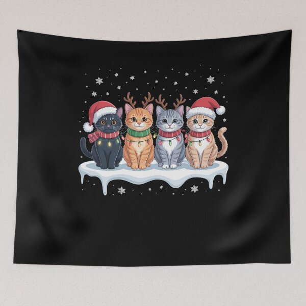 Item preview, Cat Christmas Light Reindeer Santa Christmas Cat Lover designed and sold by Gogetgiggles.